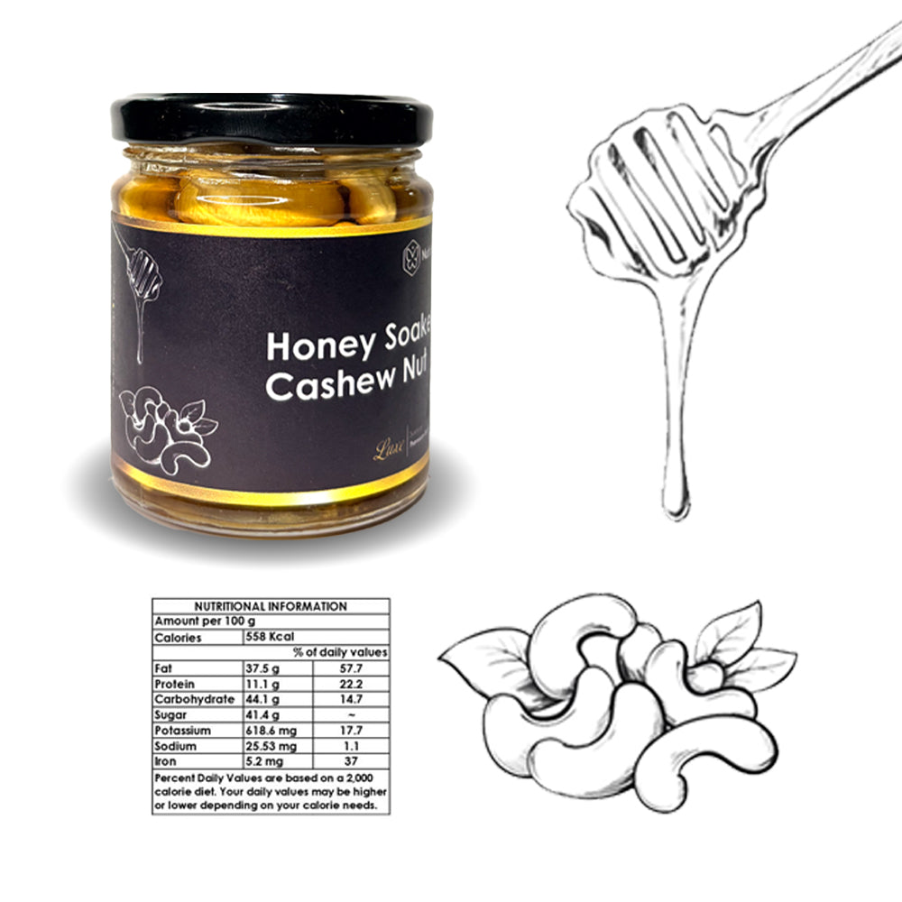 Honey soaked Cashew Nuts
