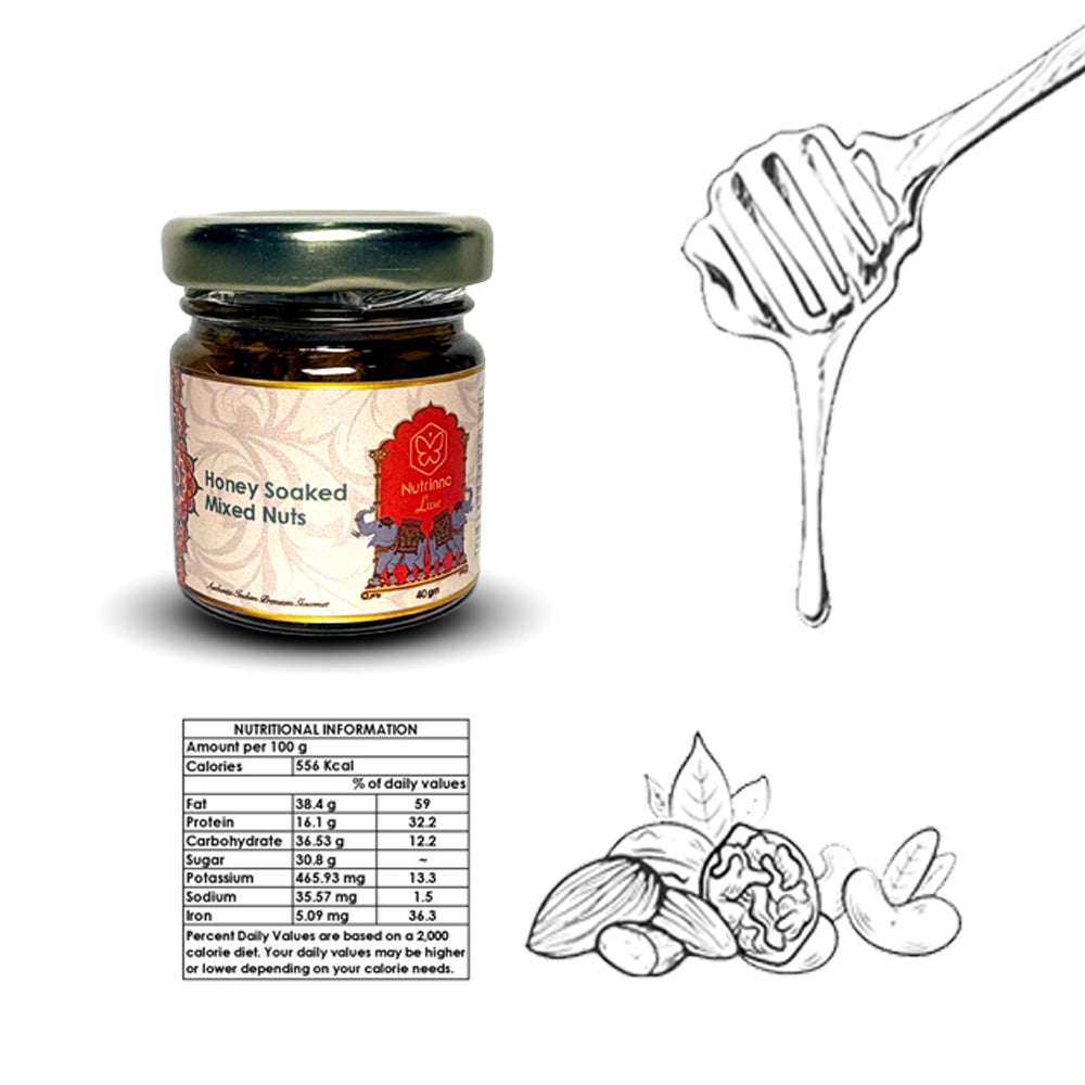 Honey Soaked Mixed nuts 40g